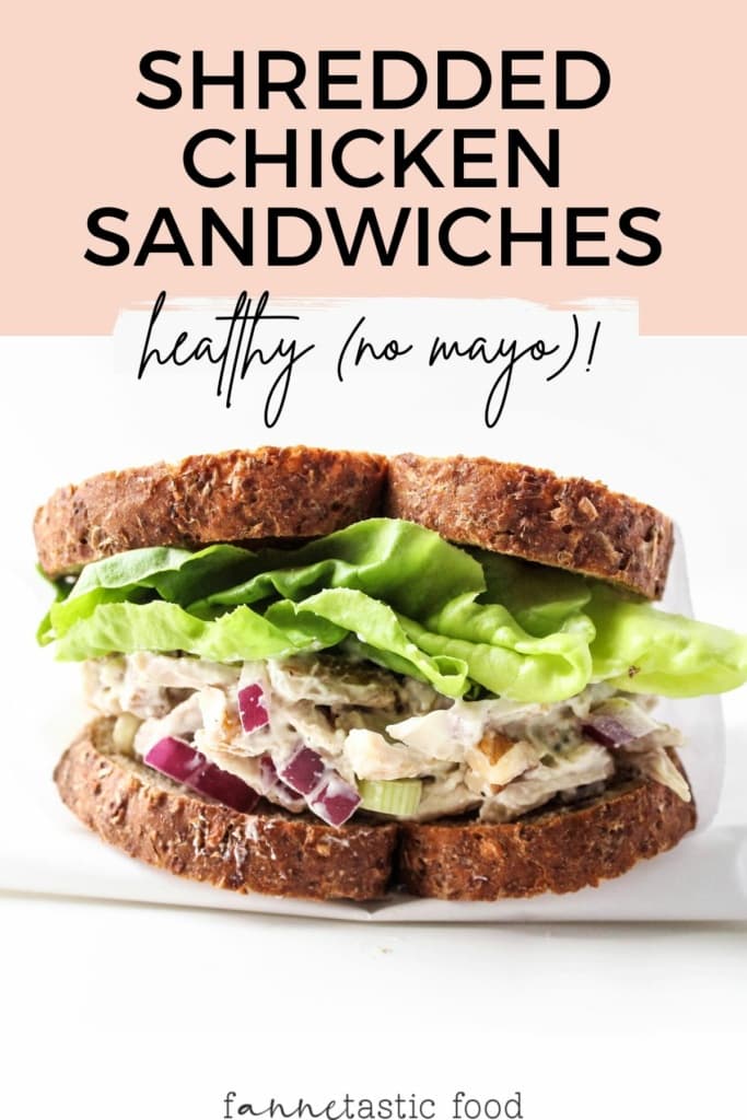 healthy shredded chicken sandwiches