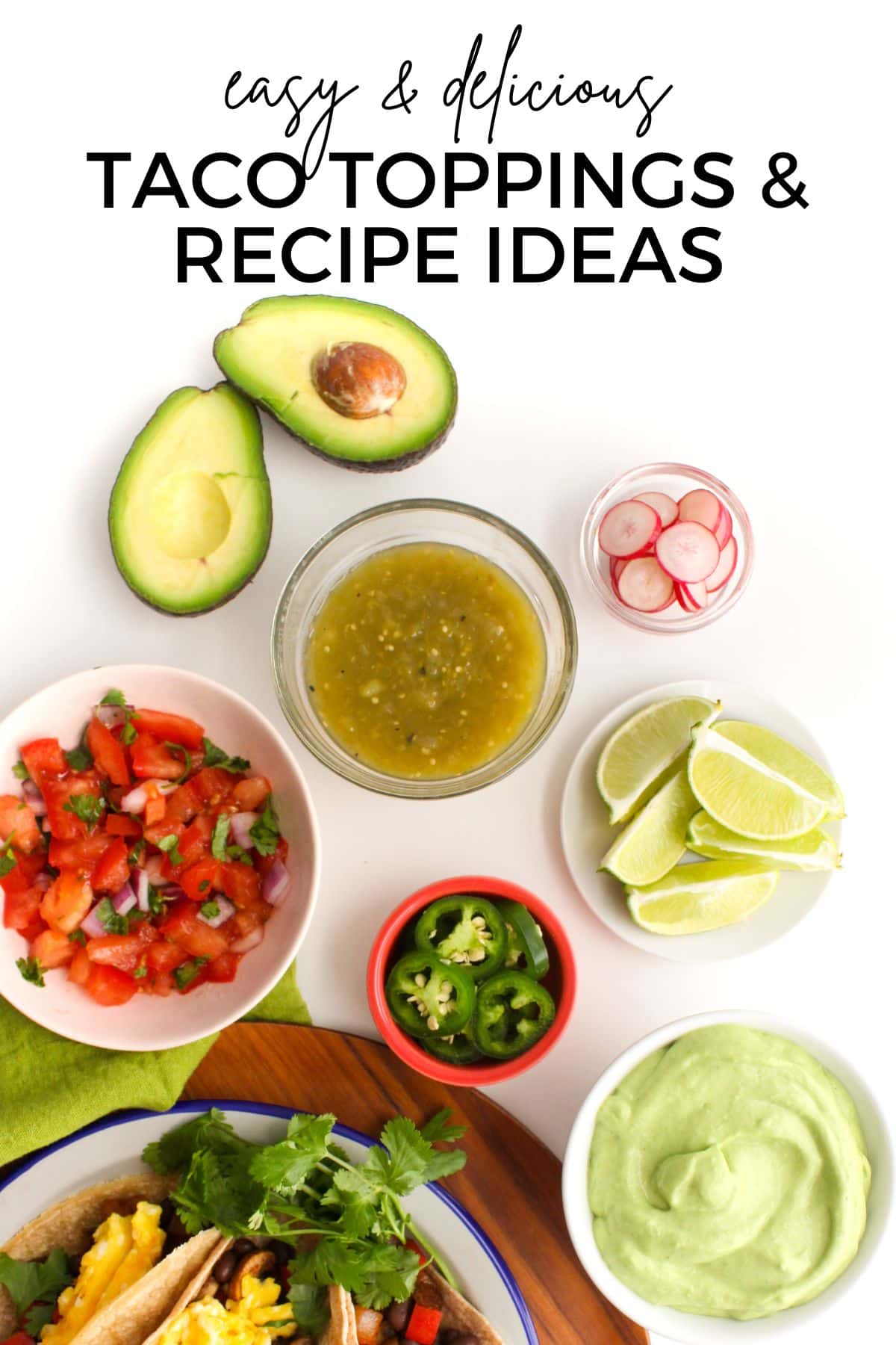 taco toppings and taco recipe ideas