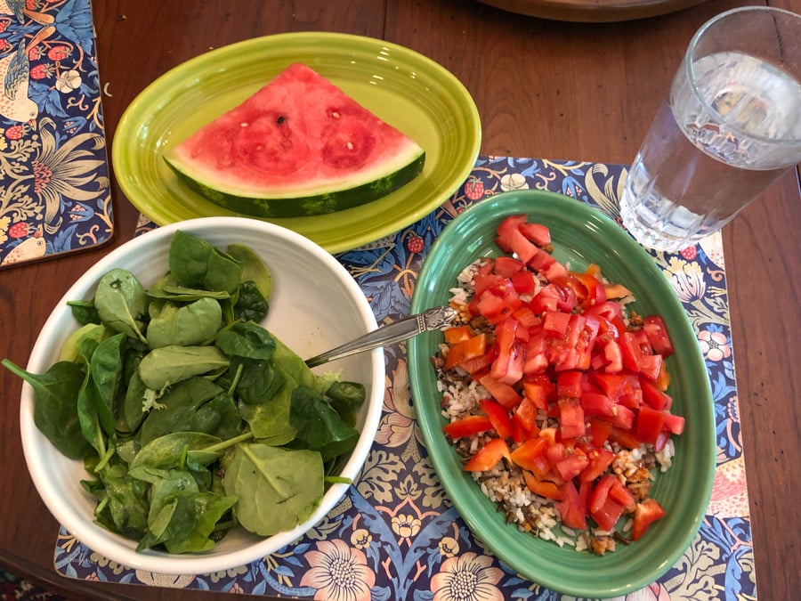 salad, watermelon, mexican salad