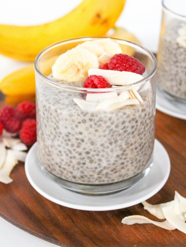 Banana & Coconut Milk Chia Pudding Recipe food