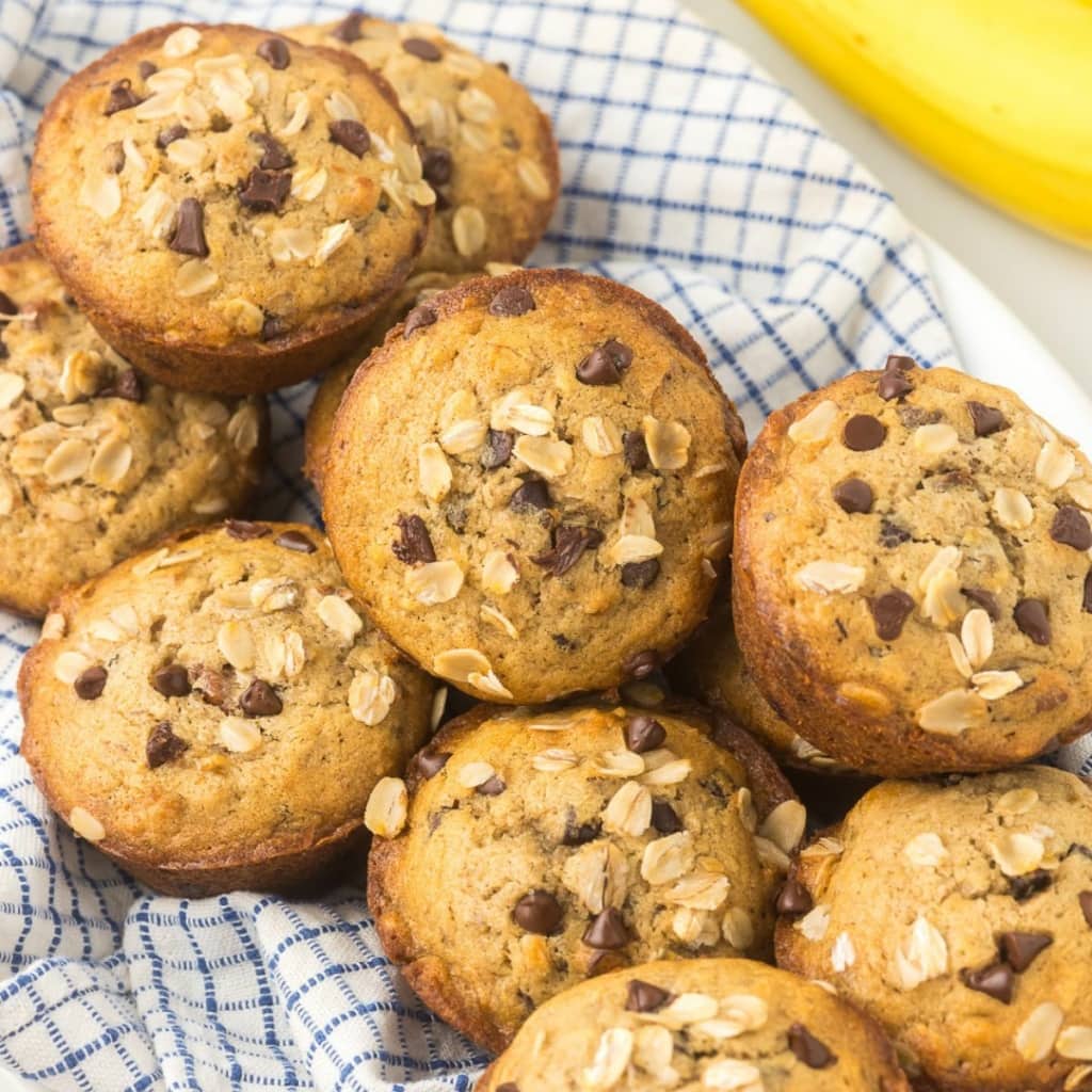 Soft & Moist Gluten Free Banana Chocolate Chip Oat Muffins