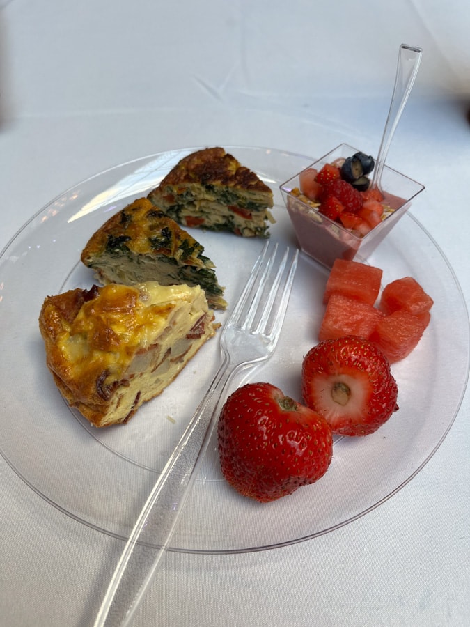 frittata and fruit