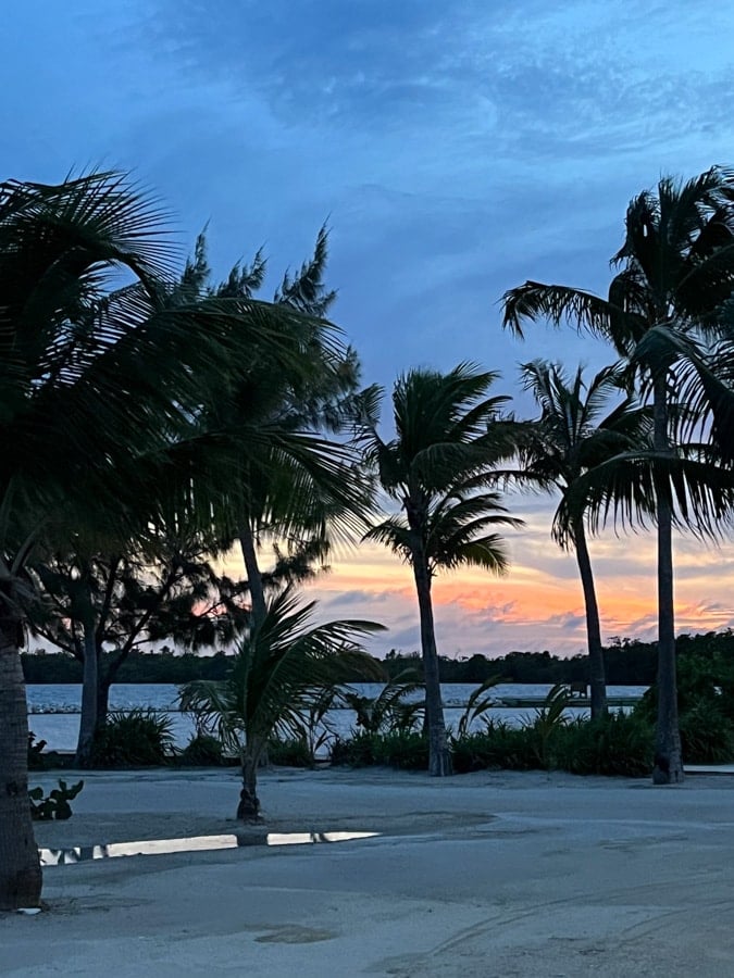 sunset view at turneffe island resort