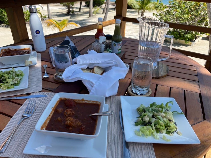 cioppino with salad