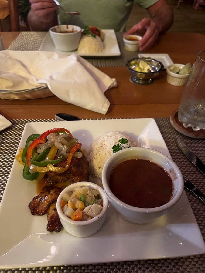 bean soup with chicken and veggies