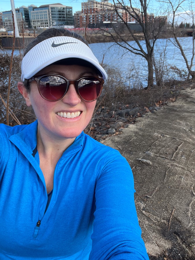 anne mauney selfie while on a run