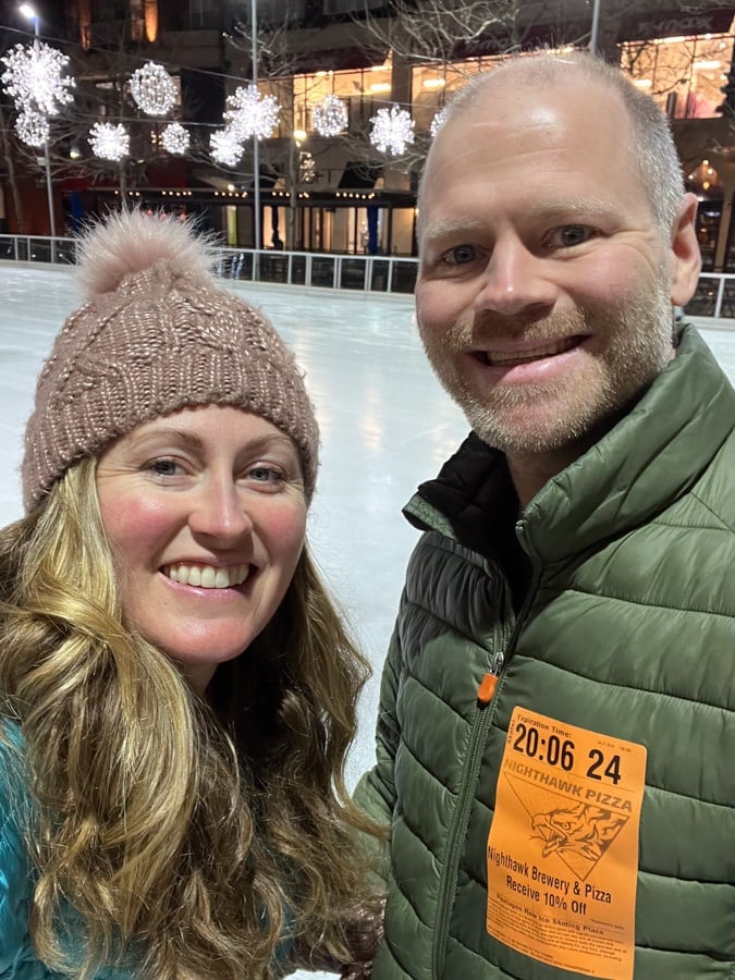 anne and matt mauney ice skating