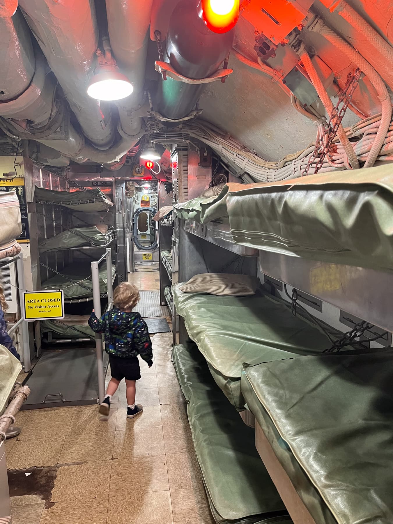 touring the USS Torsk submarine