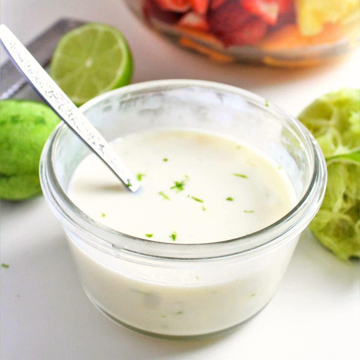 Creamy Honey Lime Dressing with Greek Yogurt (3 Ingredients) - fANNEtastic food Creamy Honey Lime Dressing with Greek Yogurt (3 Ingredients) - fANNEtastic food